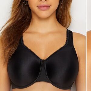 NWT Wacoal Classic Black Full Figure Minimizer Bra Sz 36 DD